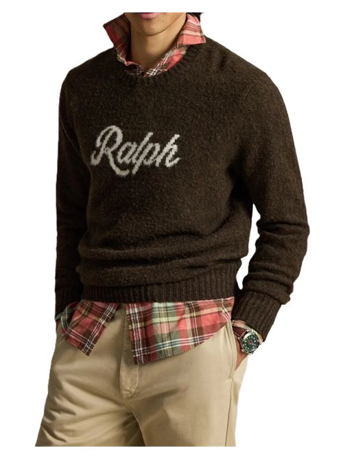 Logo Knit Sweater marrone Polo Ralph Lauren | 710-B24668-001BROWN COMBO